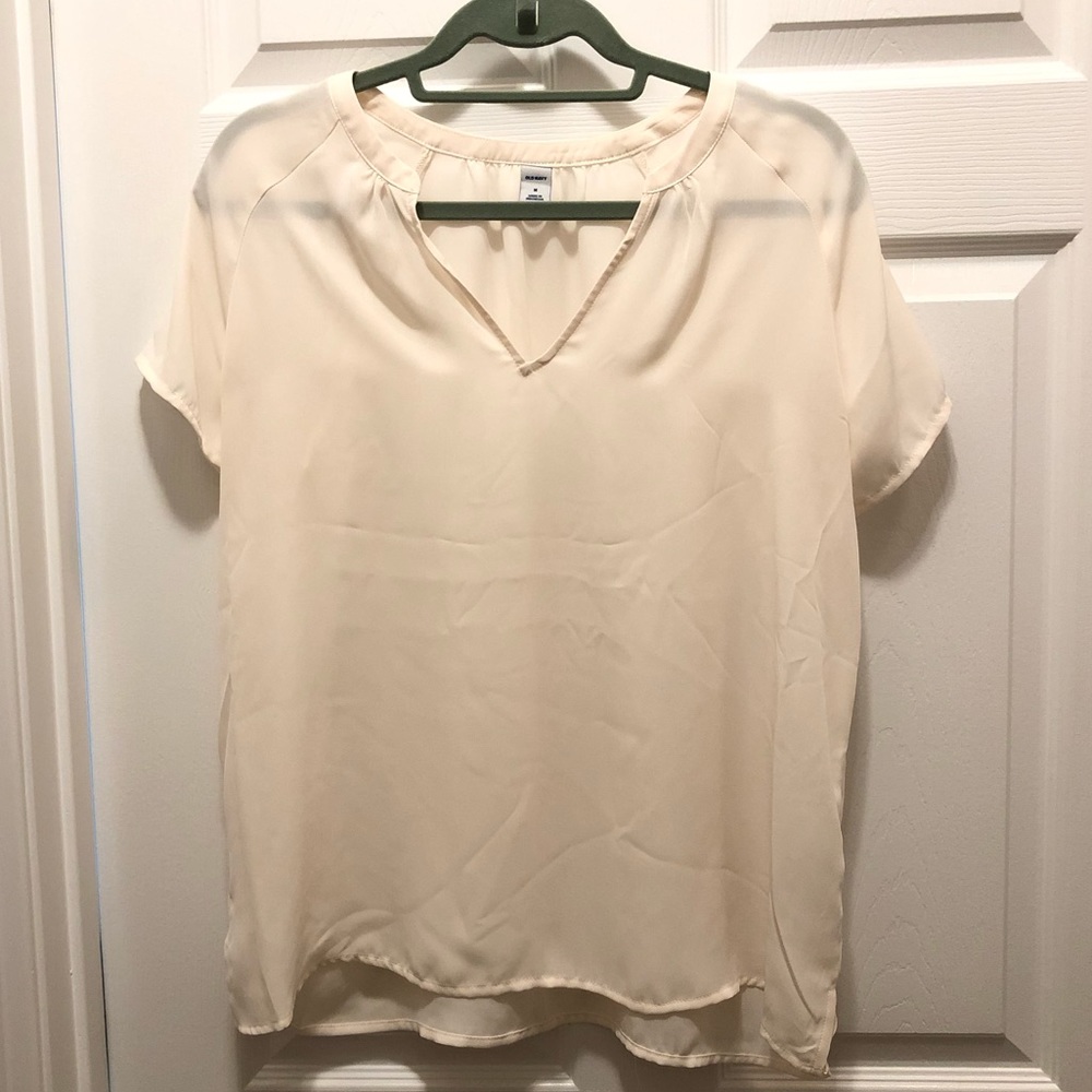 Old Navy Cream Sheer Top, size M